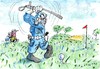 Cartoon: police (small) by Jan Tomaschoff tagged sport,golf