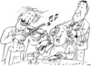 Cartoon: Restaurant (small) by Jan Tomaschoff tagged restaurant,musik,ober,kellner,gast,gastronomie