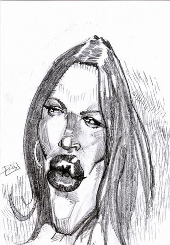 Cartoon: Megan fox (medium) by MRDias tagged caricature