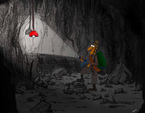 Cartoon: cave (medium) by draganm tagged light