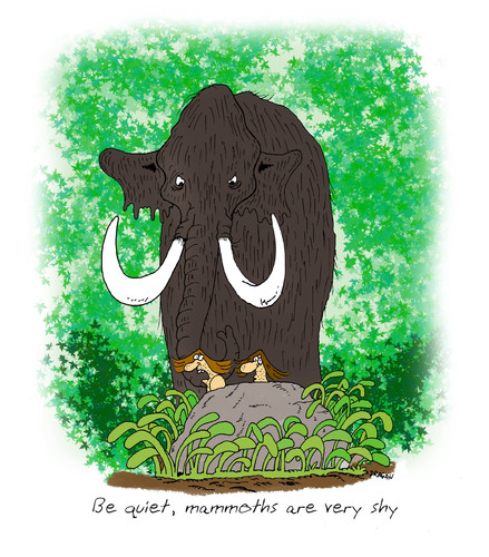 Cartoon: mammoth (medium) by draganm tagged age,stone,hunting,mammoth