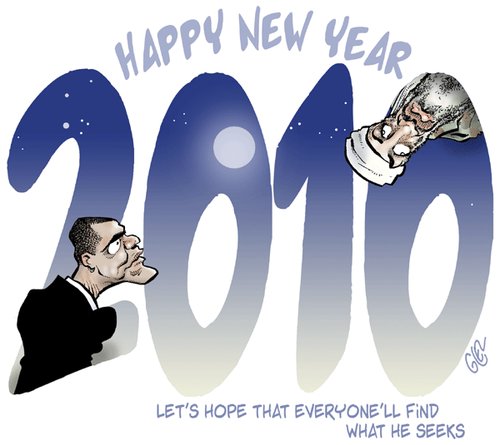 Cartoon: 2010 (medium) by Damien Glez tagged 2010,new,year