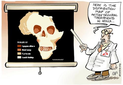 Cartoon: AIDS (medium) by Damien Glez tagged aids,hiv,africa