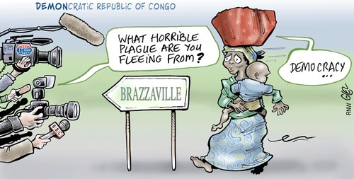 Cartoon: DEMONcratic Republic of Congo (medium) by Damien Glez tagged congo,democratic,republic,africa