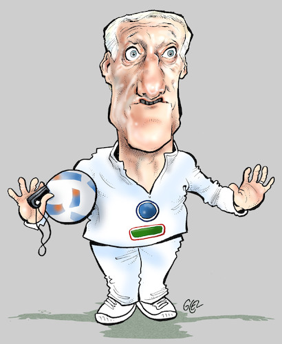 Cartoon: Didier Deschamps (medium) by Damien Glez tagged didier,deschamps,soccer,football,france,didier,deschamps,soccer,football,france