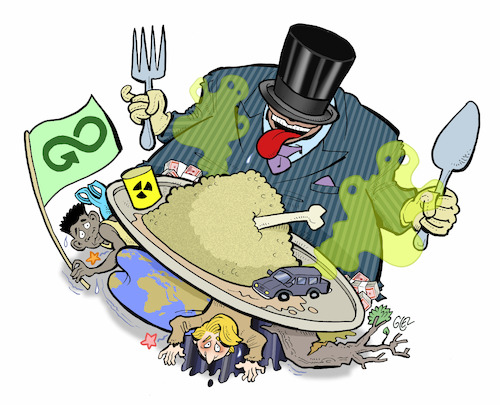 Cartoon: Irresponsible consumption (medium) by Damien Glez tagged poverty,consumption,environment,north,south,poverty,consumption,environment,north,south