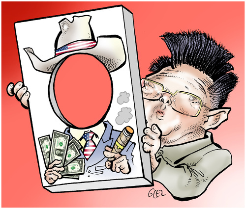 Cartoon: Kim Jong Il (medium) by Damien Glez tagged kim,jong,il,corea,korea,north