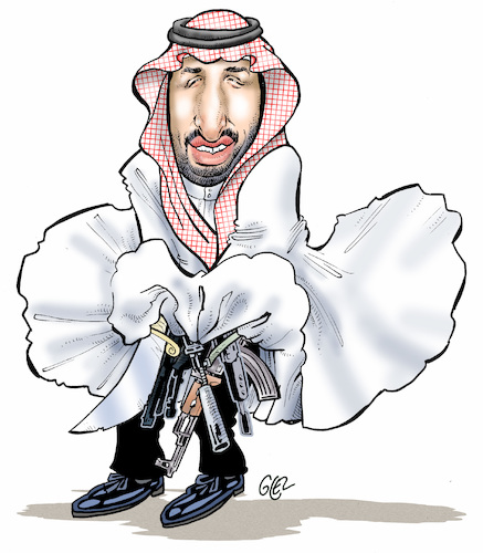 Cartoon: Mohammad Bin Salman (medium) by Damien Glez tagged mohammad,bin,salman,saudi,arabia,prince,mohammad,bin,salman,saudi,arabia,prince