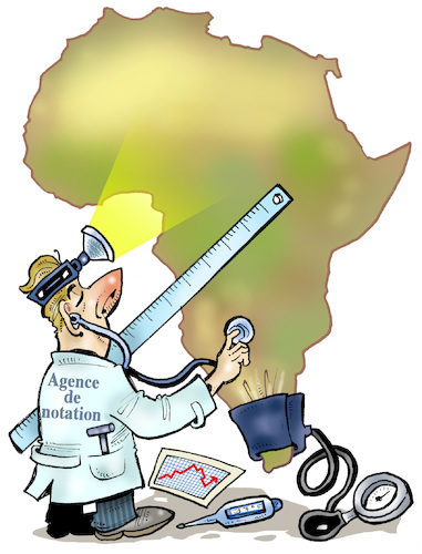 Cartoon: Rating agencies (medium) by Damien Glez tagged rating,agencies,africa,rating,agencies,africa