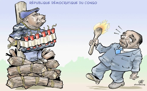 Cartoon: Republique Democratique du Congo (medium) by Damien Glez tagged rdc,democratic,republic,congo,africa