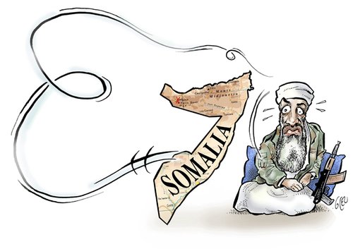 Cartoon: Somalia (medium) by Damien Glez tagged somalie,alqaeda