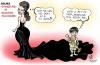 Cartoon: Oscars (small) by Damien Glez tagged angelina,jolie,dev,patel,oscars