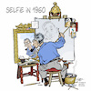 Cartoon: Rockwells selfie (small) by Damien Glez tagged norman,rockwell,selfie,smartphone
