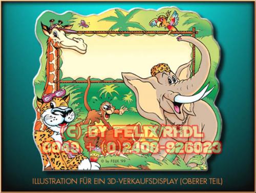 Cartoon: Cartoon Display (medium) by FeliXfromAC tagged bear,bär,tiere,animals,niedlich,whimsical,hadyogo,wallpaper,felix,alias,reinhard,horst,ecard,glück,greetings,glückwünsche,love,elephant,elefant,leopard,affe,giraffe,gliebe