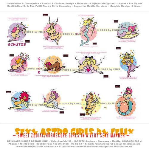 Cartoon: Sexy Astro Designs (medium) by FeliXfromAC tagged astro,zodiac,frau,woman,women,frauen,horoscope,horoskop,astrologie,sternzeichen,sexy,girls,print,poster,stockart,