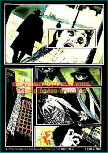 Cartoon: Tryout Comicpage Lee Raven (medium) by FeliXfromAC tagged film,noir,felix,alias,reinhard,horst,le,raven,private,eye,schwarze,serie,crime,comic,hollywood,design,line,aachen,
