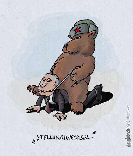 Cartoon: Winterschlaf Ende (medium) by Jo Drathjer tagged ukraine,russia,stellungswechsel