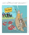 Cartoon: CDU - Reise ins Neuland (small) by Jo Drathjer tagged niemehrcdu,werüberlebenwillwähltdiepartei,europa,rezo,neuland