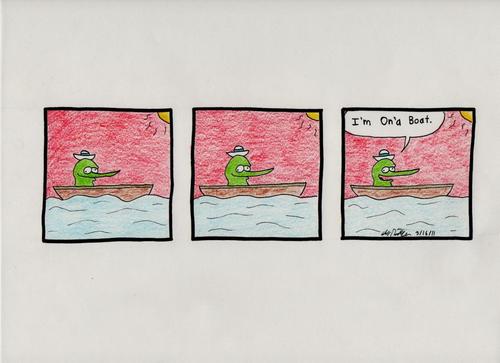 Cartoon: Fatty is on a Boat (medium) by calebgustafson tagged nog
