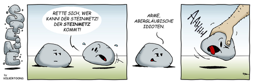 Cartoon: STEINE - Steinmetz II (medium) by volkertoons tagged steine,stone,stones,comic,strip,cartoon,volkertoons,humor,lustig,funny,comic,steine,stein