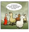 Cartoon: Lama Gag (small) by volkertoons tagged cartoon,volkertoons,humor,lama,lamas,tiere,animals,natur,nature,religion,anden