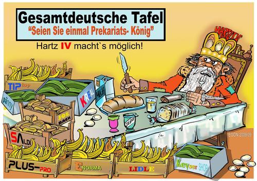 Cartoon: Die Tafeln werden immer mehr! (medium) by cartoonist_egon tagged tafel,armut,hartz,iv,sgb,ii