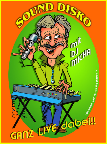 Cartoon: DJ Micha (medium) by cartoonist_egon tagged disco,keyboard