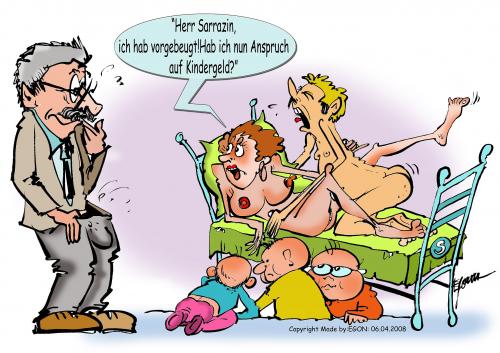 Cartoon: Kindergeld (medium) by cartoonist_egon tagged politik,