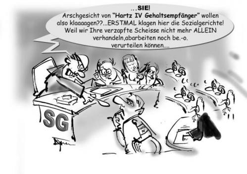 Cartoon: Klageflut Sozialgerichte (medium) by cartoonist_egon tagged sozialgerichte,hartz,iv,klage,soziales