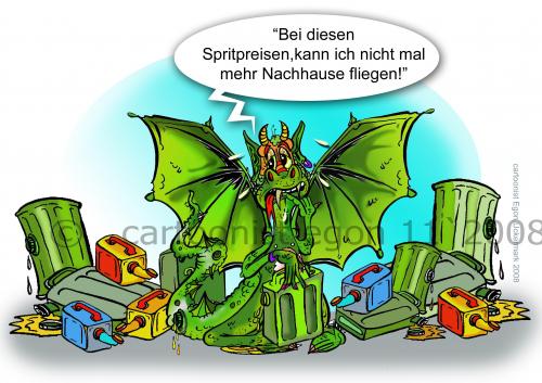 Cartoon: Spritpreise... (medium) by cartoonist_egon tagged spritpreise,tanken,öl,kraftsoff,fliegen