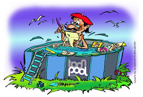 Cartoon: toonPOOL (medium) by cartoonist_egon tagged pool,water,caricature