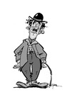 Cartoon: Hommage an CharlyChaplin (small) by cartoonist_egon tagged tramp,cahraly,chaplin,comedian,slapstick