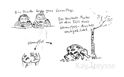 Cartoon: Der Kamuffel (medium) by lejeanbaba tagged camouflage,kamuffel,kinder