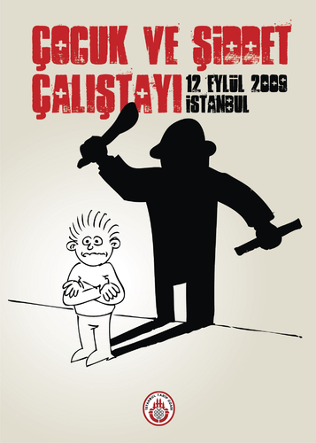 Cartoon: child and violence (medium) by halisdokgoz tagged child,and,violence,workshop,istanbul,halis,dokgoz