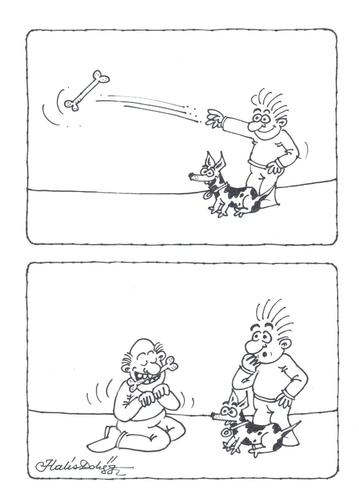Cartoon: Dog and Man (medium) by halisdokgoz tagged dog,and,man