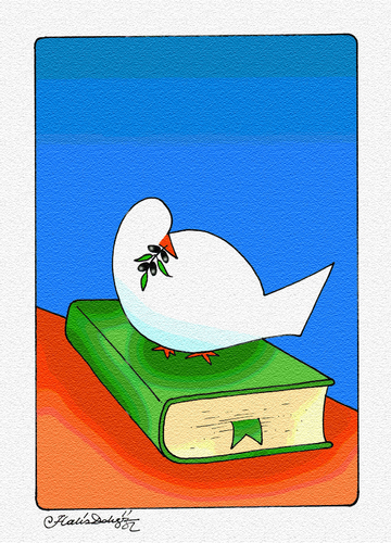 Cartoon: PEACE NOW (medium) by halisdokgoz tagged peace,now