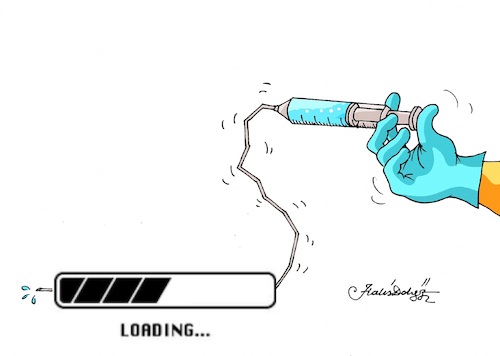 Cartoon: Vaccination continues (medium) by halisdokgoz tagged vaccination,continues