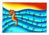 Cartoon: Seahorse music (small) by halisdokgoz tagged seahorse,music,dokgoz