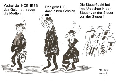 Cartoon: Fall Hoeness (medium) by quadenulle tagged cartoon