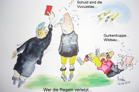 Cartoon: Schwarz-Gelb sieht rot (medium) by quadenulle tagged cartoon