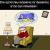 Cartoon: The few lucky moments (small) by Tricomix tagged dementia,disease,age,grandpa,forgetfulness,dream,island,nude