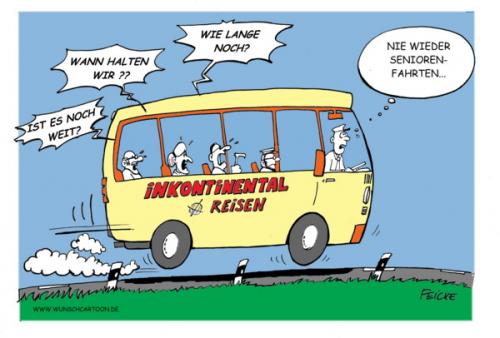 Cartoon: Seniorenreise (medium) by Wunschcartoon tagged reise,bus,urlaub,senioren