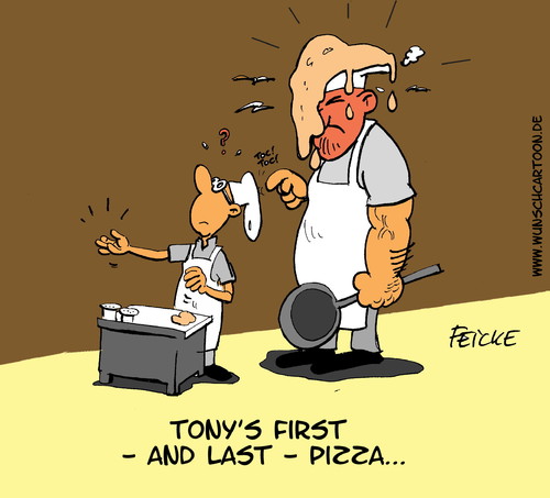 Cartoon: Tonys first pizza (medium) by Wunschcartoon tagged pizza,pizzapitch,essen,italy,eating,dinner,restaurant