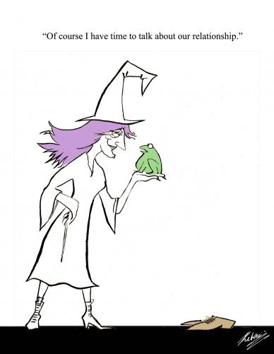 Cartoon: Witches (medium) by pinkhalf tagged cartoon,witch,woman,man