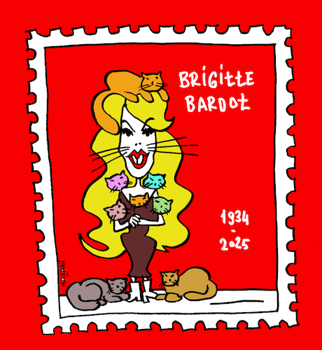 Cartoon: Brigitte Bardot (medium) by Hayati tagged brigitte,bardot,schauspielerin,vamp,frau,weib,paris,kino,cinema,movie,portrait,stamp,pul,cartoon,hayati,boyacioglu,brigitte,bardot,schauspielerin,vamp,frau,weib,paris,kino,cinema,movie,portrait,stamp,pul,cartoon,hayati,boyacioglu