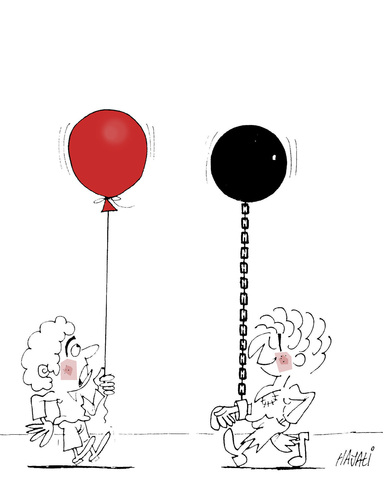 Cartoon: Children (medium) by Hayati tagged children,kinder,cocuk,luftballon,gefangen,gefangenschaft,freiheit,schwer,leicht,kinder,jugend,armut,arm