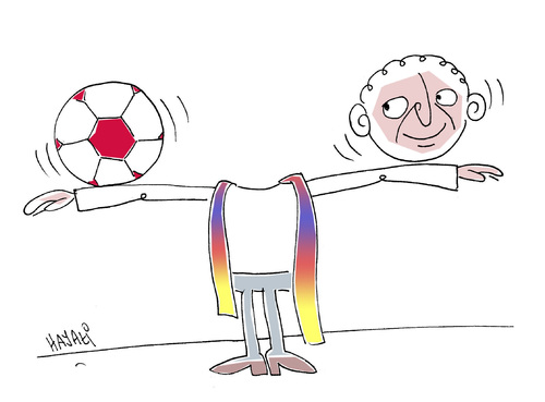 Cartoon: Olivers Gedanken (medium) by Hayati tagged oliversgedanken,fussball,futbol,football,kopf,sport,liga,lig,sucht,mann,hayati,boyacioglu