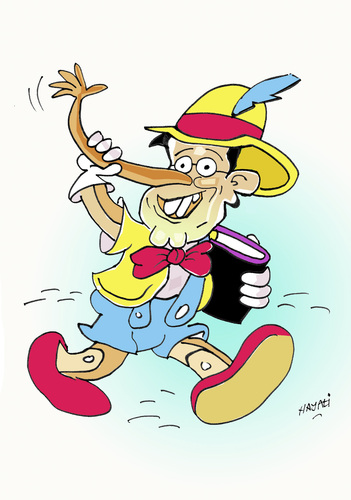 Cartoon: Und Tschüss ! (medium) by Hayati tagged boyacioglu,hayati,doktora,minister,plagiataffaere,guttenberg,plagiat,guttenberg,verteidigungsminister,rücktritt