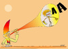Cartoon: Vuvuzela (small) by Hayati tagged vuvuzela,south,africa,süd,afrika,güney,wm,football,fussball,hunger,problem,hayati,boyacioglu