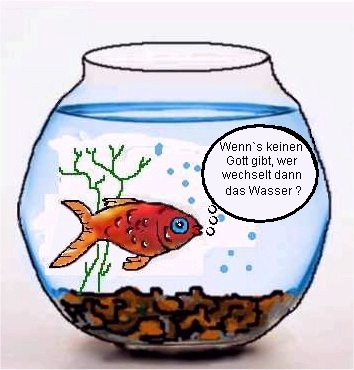 Cartoon: Gibt es einen Gott ? (medium) by sier-edi tagged gott,fisch,aquarium,frage,wasser